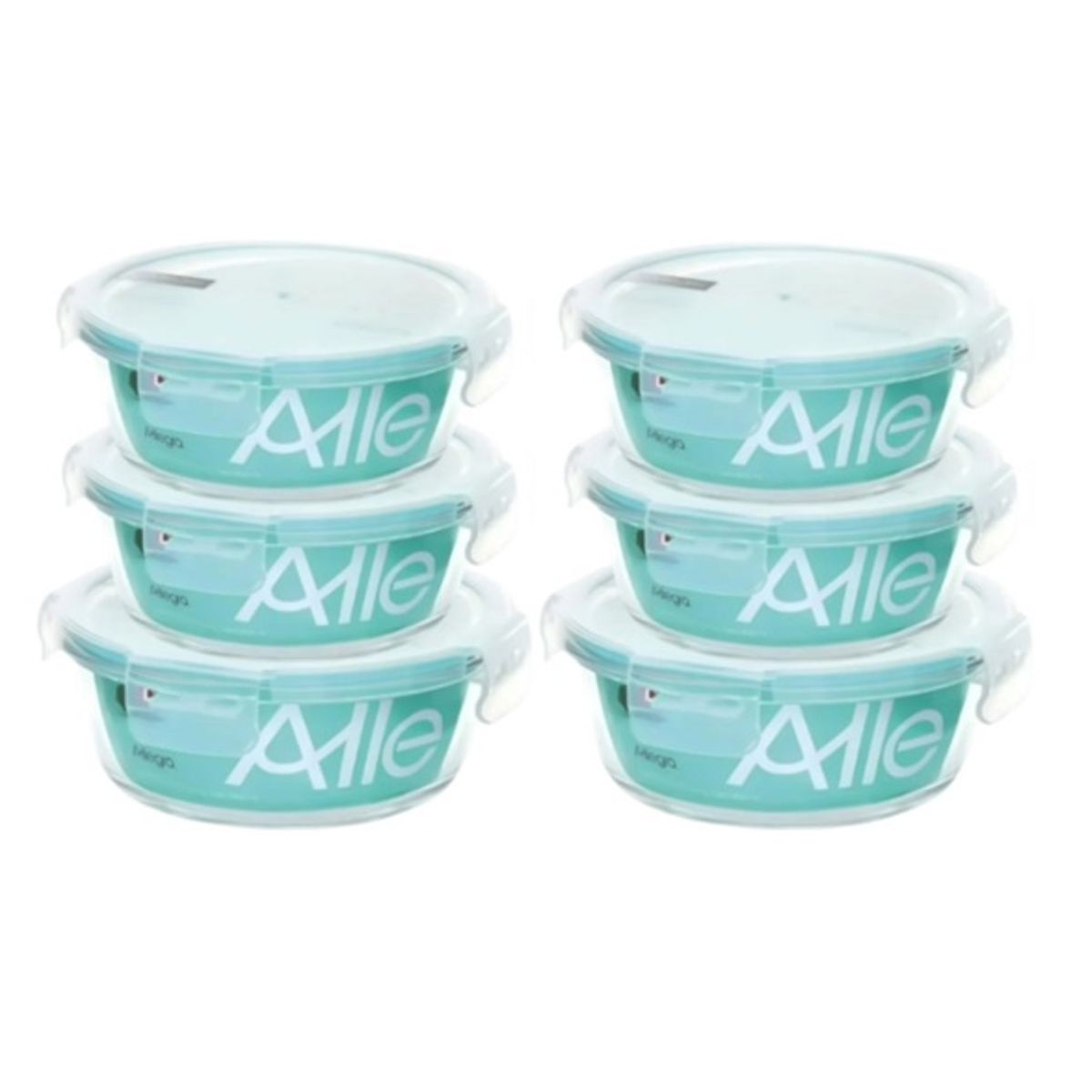 ALLEGRA - Pack 6 Herméticos Circulares Vidrio (2x720+4x320 ml)