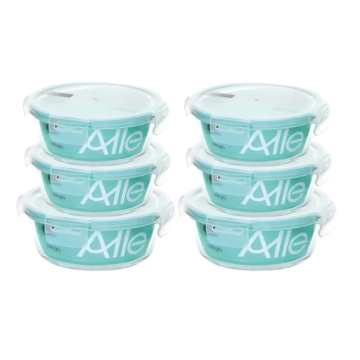 ALLEGRA - Pack 6 Herméticos Circulares Vidrio (2x720+4x320 ml)