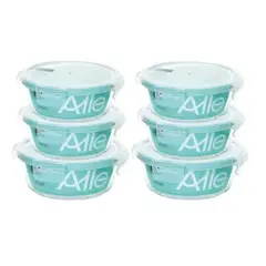 ALLEGRA - Pack 6 Herméticos Circulares Vidrio (2x720+4x320 ml)