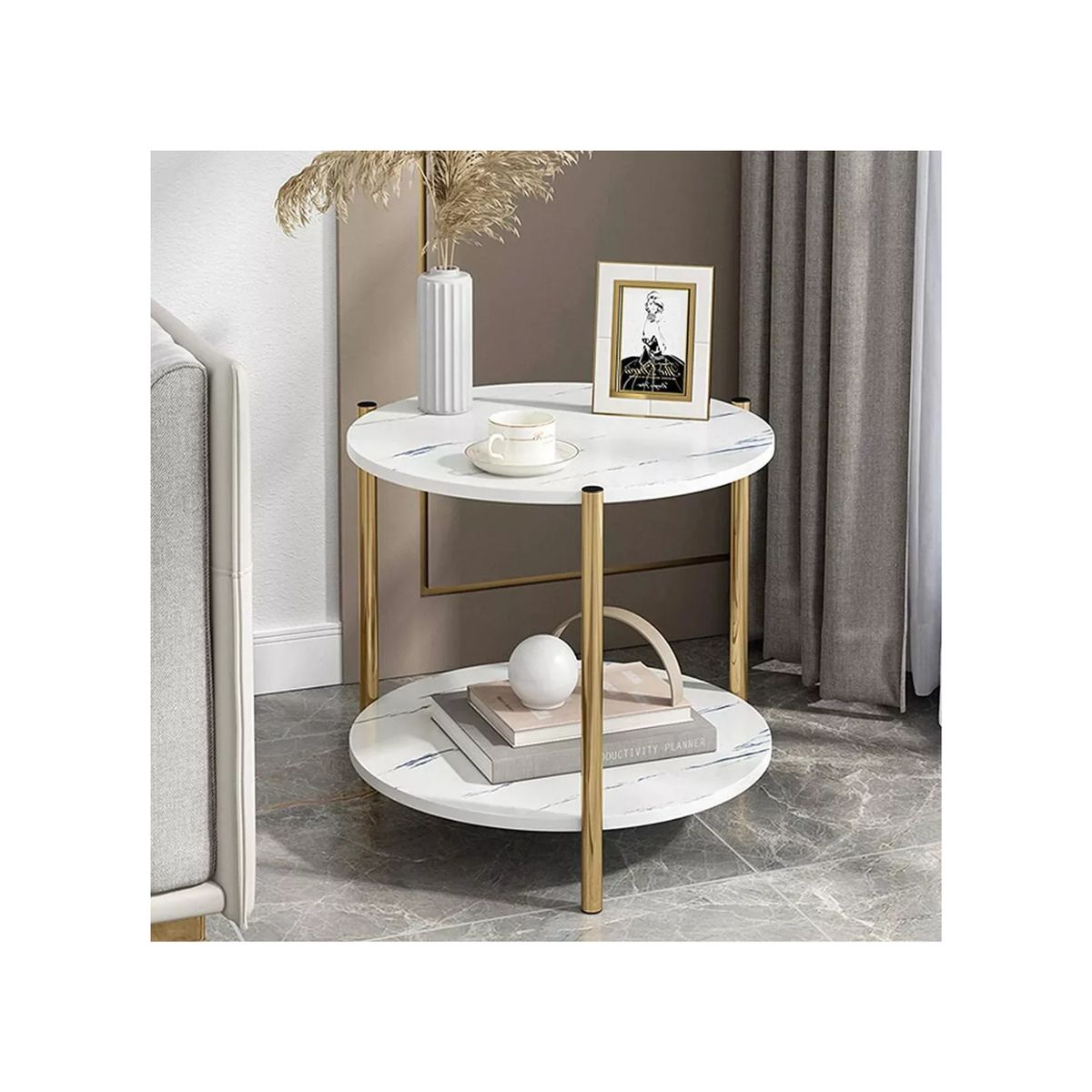 GENERICO - Mesa Centro Redonda Decorativas Mesa Living Mesa De Centro