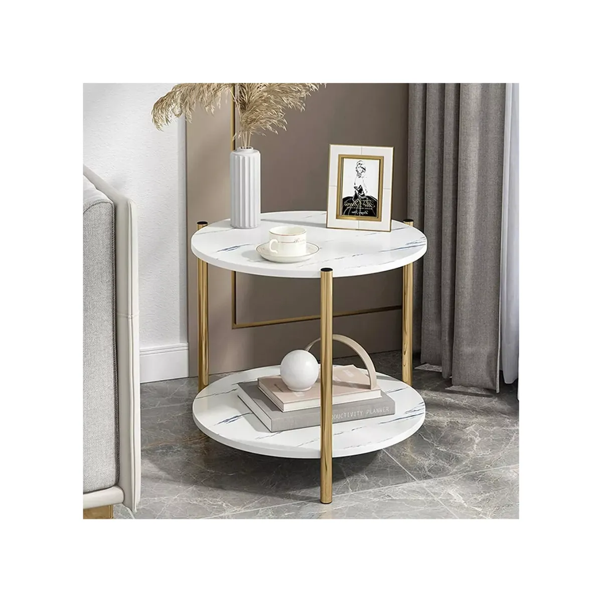 GENERICO - Mesa Centro Redonda Decorativas Mesa Living Mesa De Centro