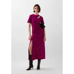 SCALPERS - VESTIDO ABERTURAS ANIMAL PRINT