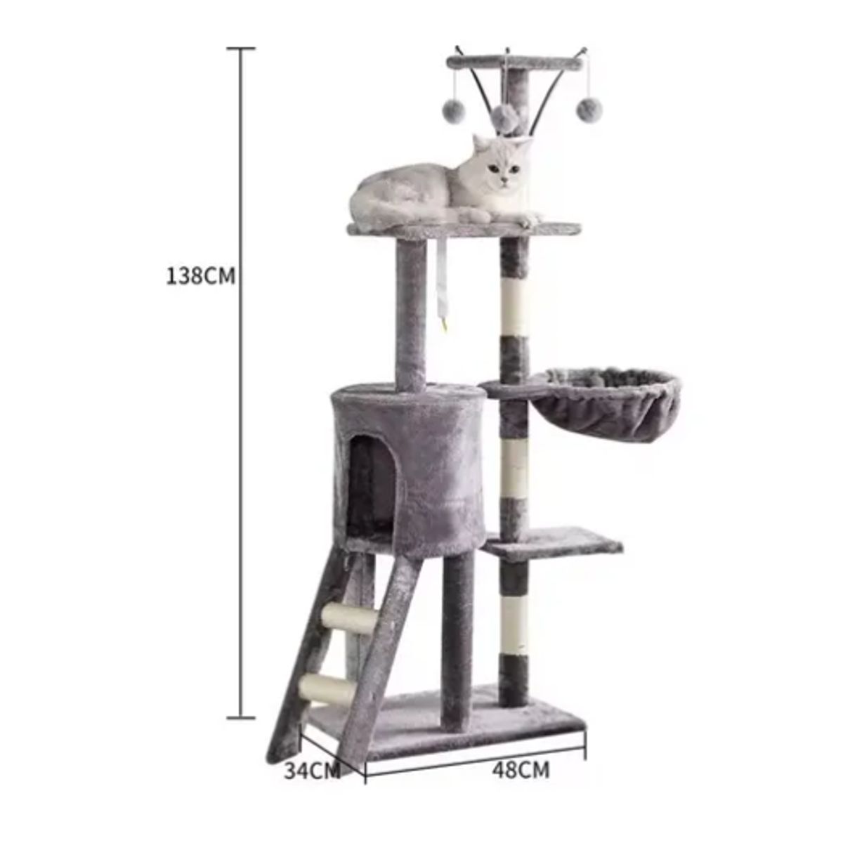 GENERICO - Torre Rascador Casa Torre Animales Para Gatos