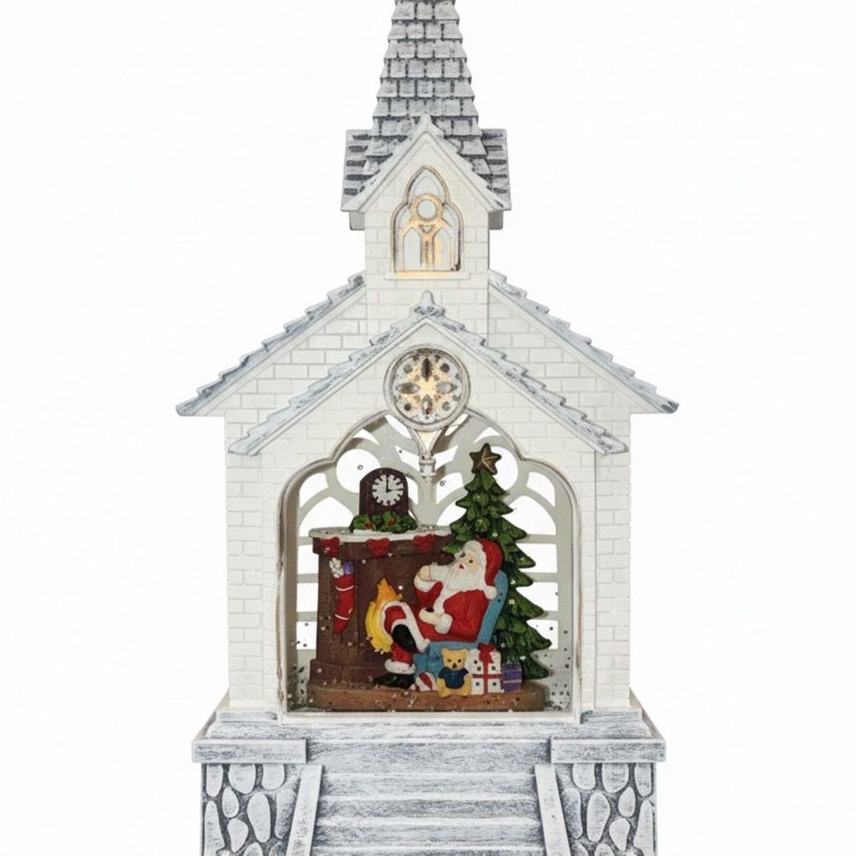 WAKESHOME - Lampara Casita Con Musical De Farola adorno Árbol Navidad