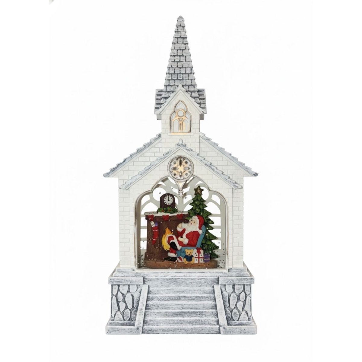 WAKESHOME - Lampara Casita Con Musical De Farola adorno Árbol Navidad