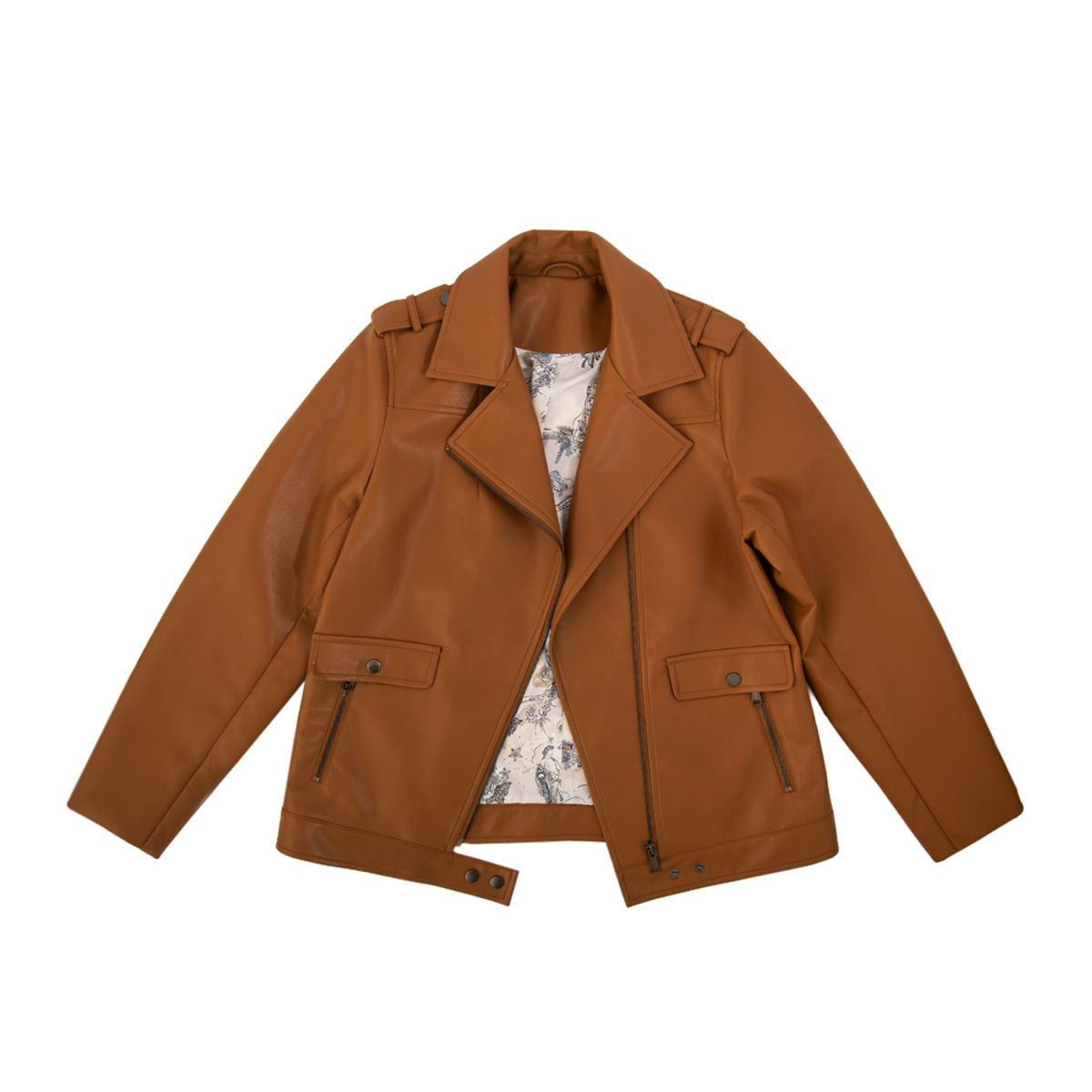 AMPHORA - Chaqueta biker fiona camel