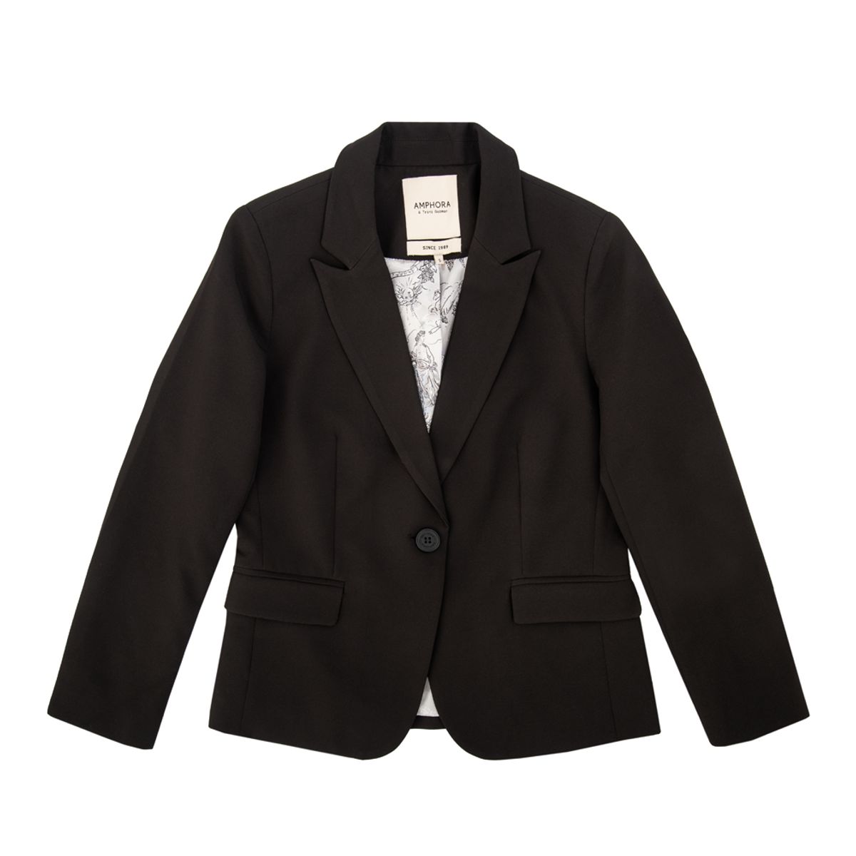 AMPHORA - Chaqueta blazer lisa negro