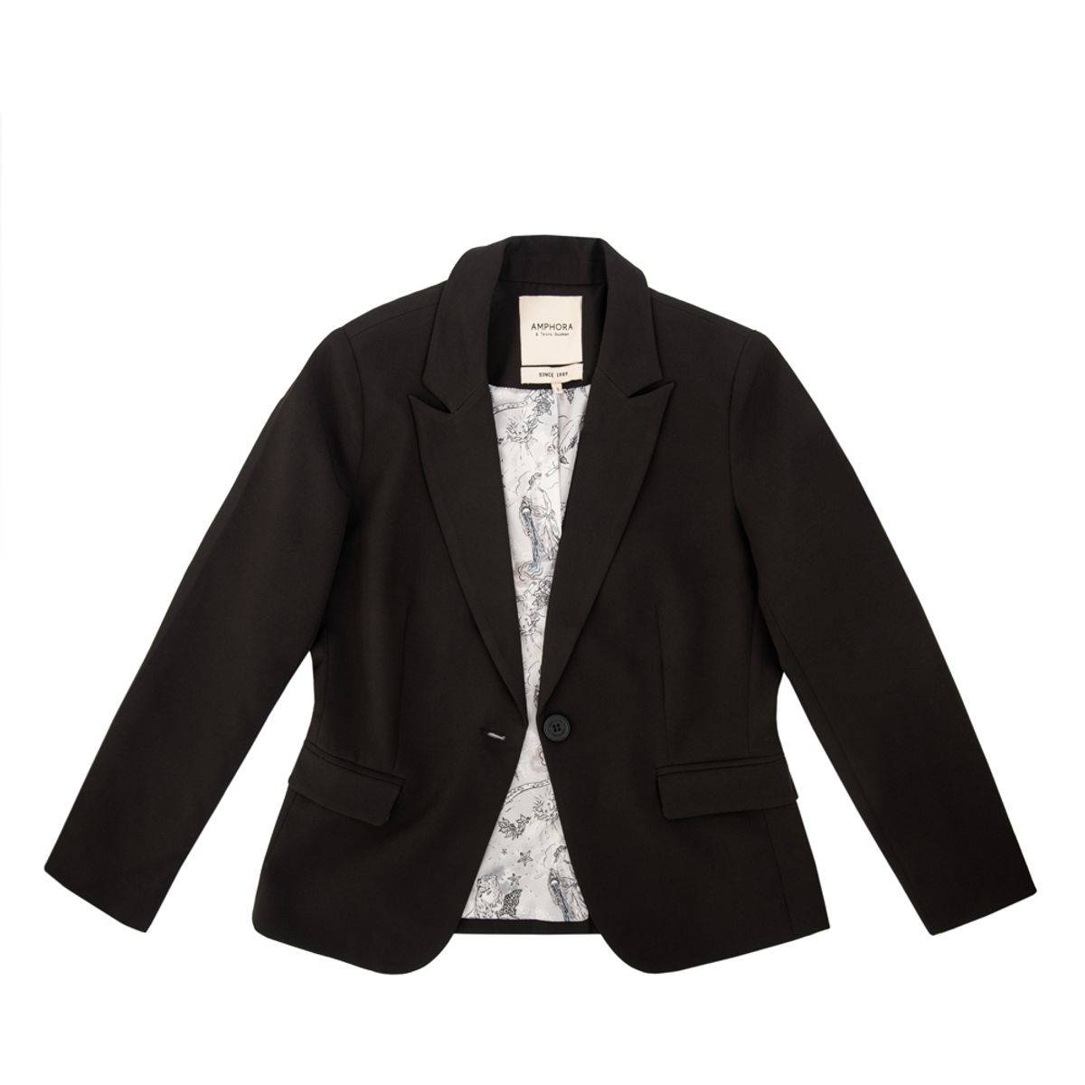 AMPHORA - Chaqueta blazer lisa negro