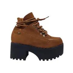 HERIEL - Botín Camel Plataforma Mujer
