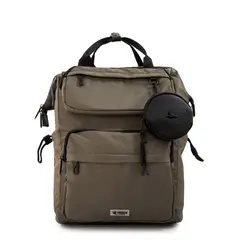 TRINUS - Mochila con colgante pilar grande verde oliva