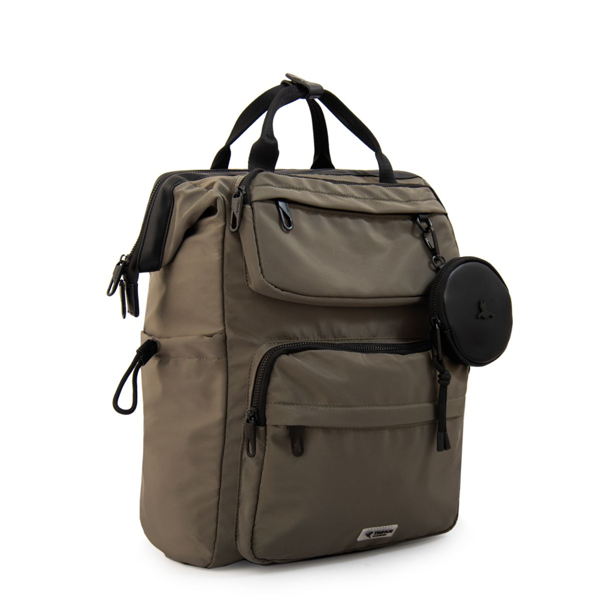 TRINUS - Mochila con colgante pilar grande verde oliva