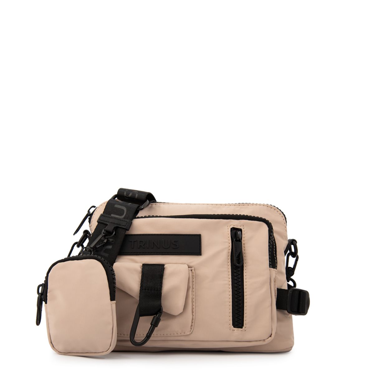 TRINUS - Cartera bandolera regina mediana beige