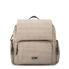 TRINUS - Mochila con tapa sahara pequeña blanco crudo