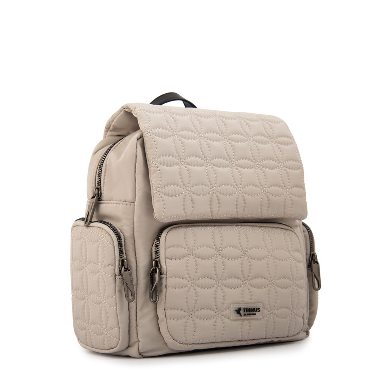 TRINUS - Mochila con tapa sahara pequeña blanco crudo