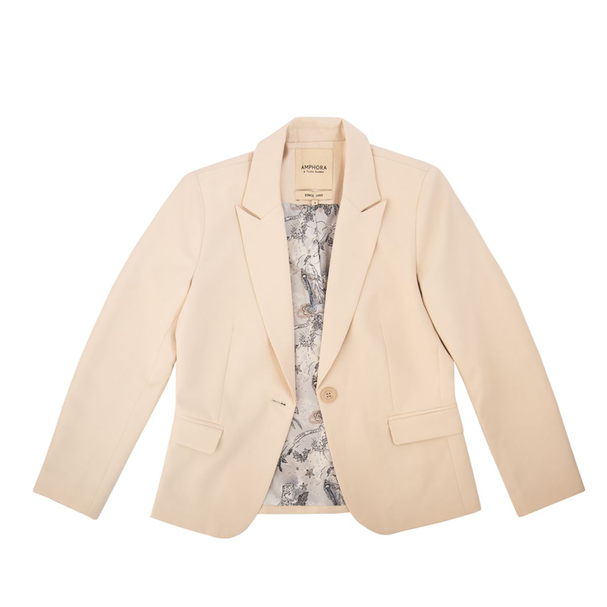 AMPHORA - Chaqueta blazer lisa beige