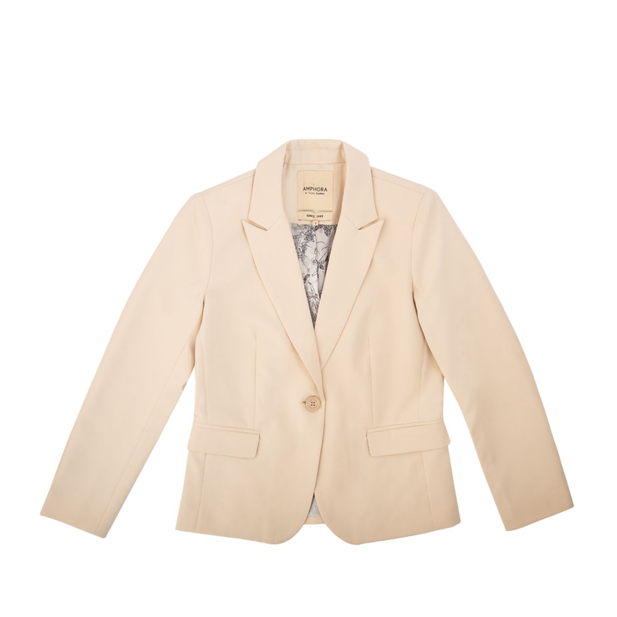 AMPHORA - Chaqueta blazer lisa beige