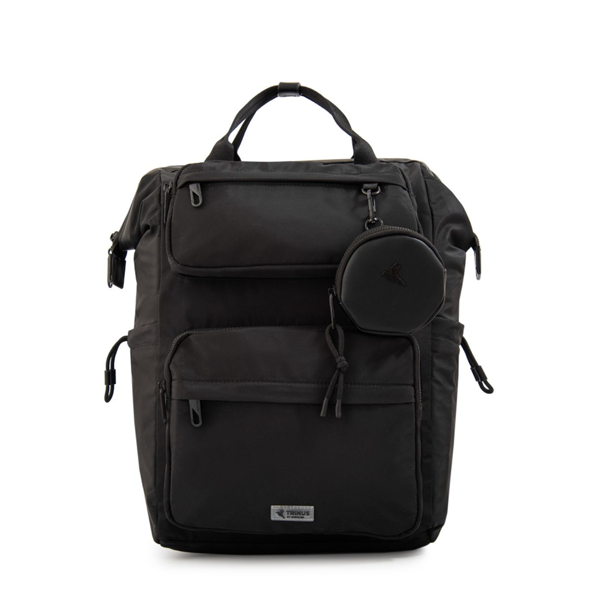 TRINUS - Mochila con colgante pilar grande negro