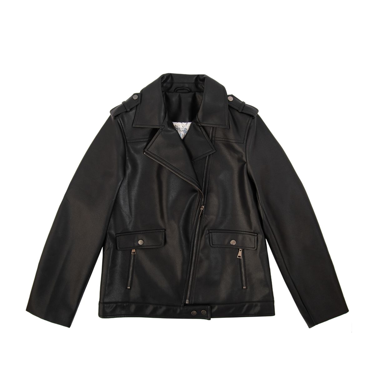 AMPHORA - Chaqueta biker fiona negro