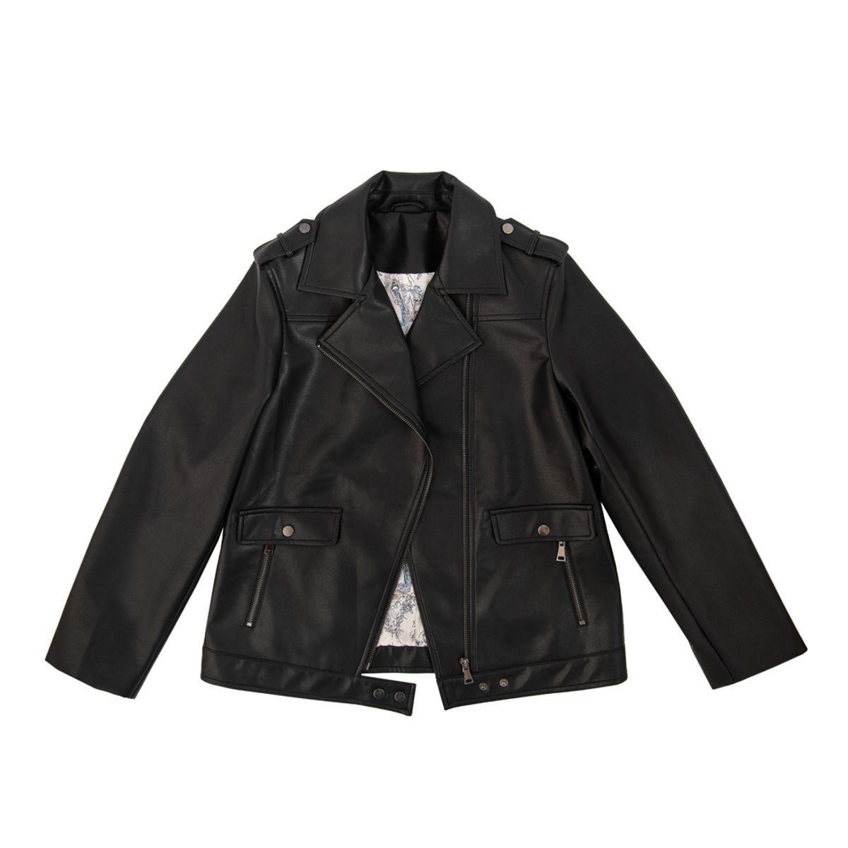 AMPHORA - Chaqueta biker fiona negro