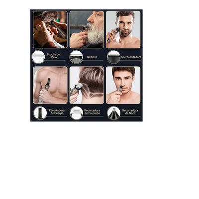 Imagen 2 del producto Afeitadora Barba Nariz Cabello Maquina Afeitar Dorado