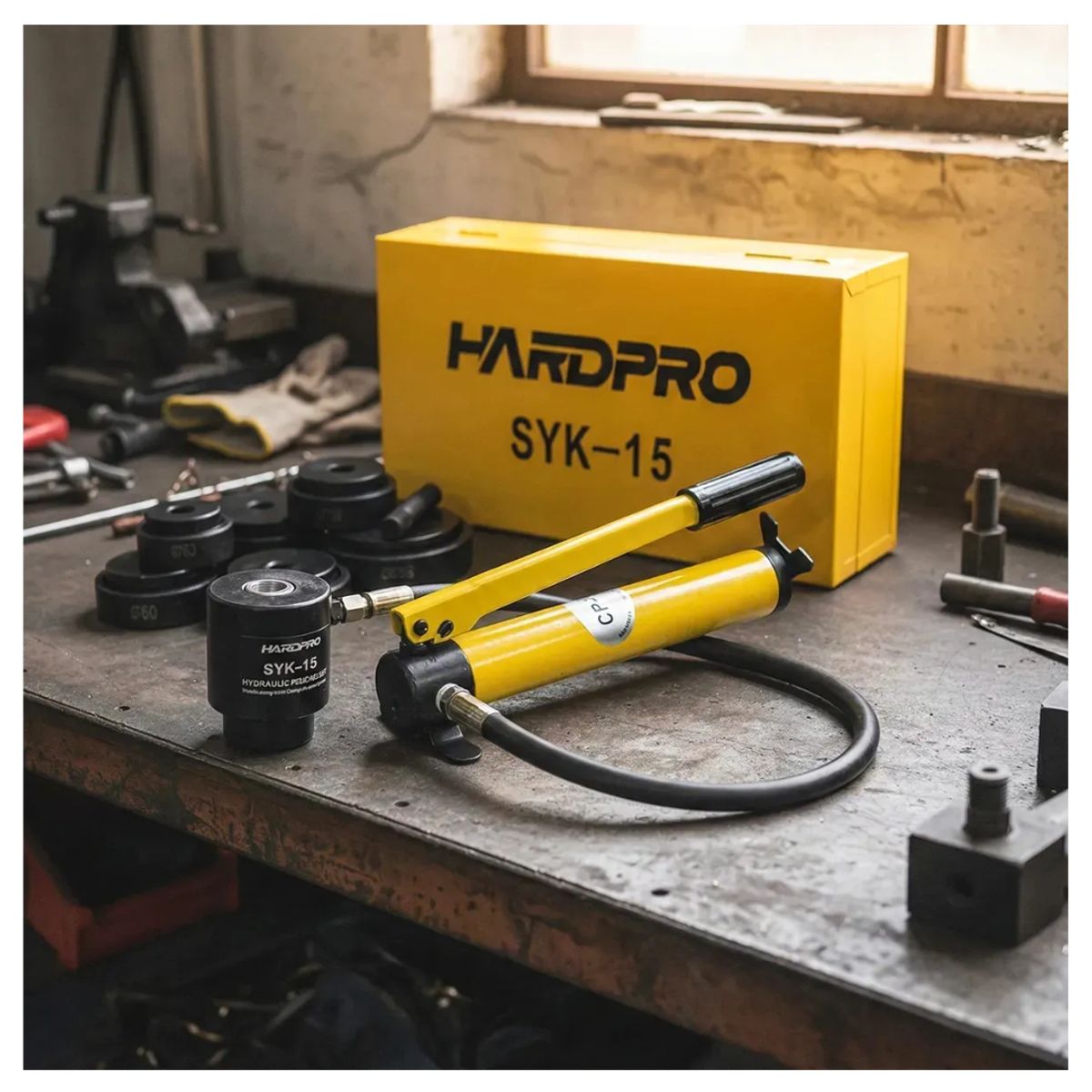 HOMEBRANDT - Knock Out Hidraulico Perforadora Sacabocados 15 Toneladas