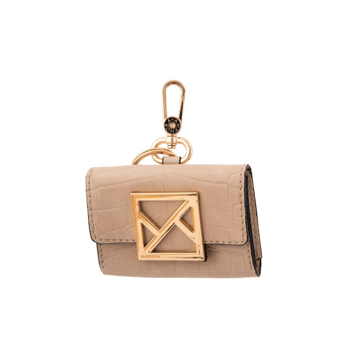 AMPHORA - Hanging tarjetero cora beige