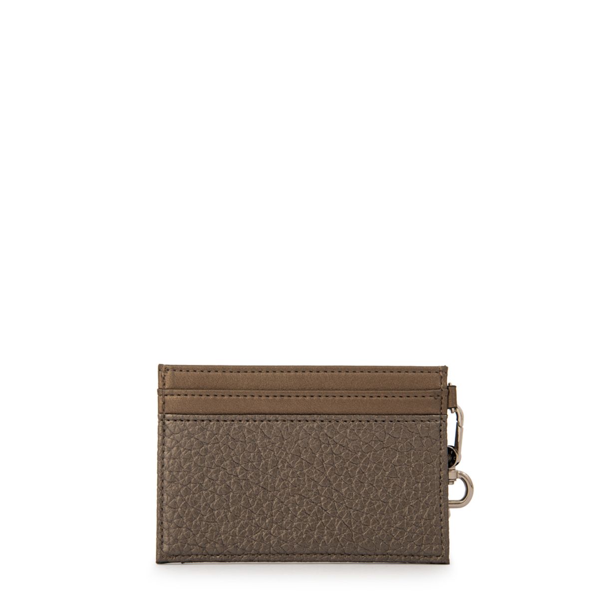 AMPHORA - Tarjetero con ventana daily pequeña plateado oscuro