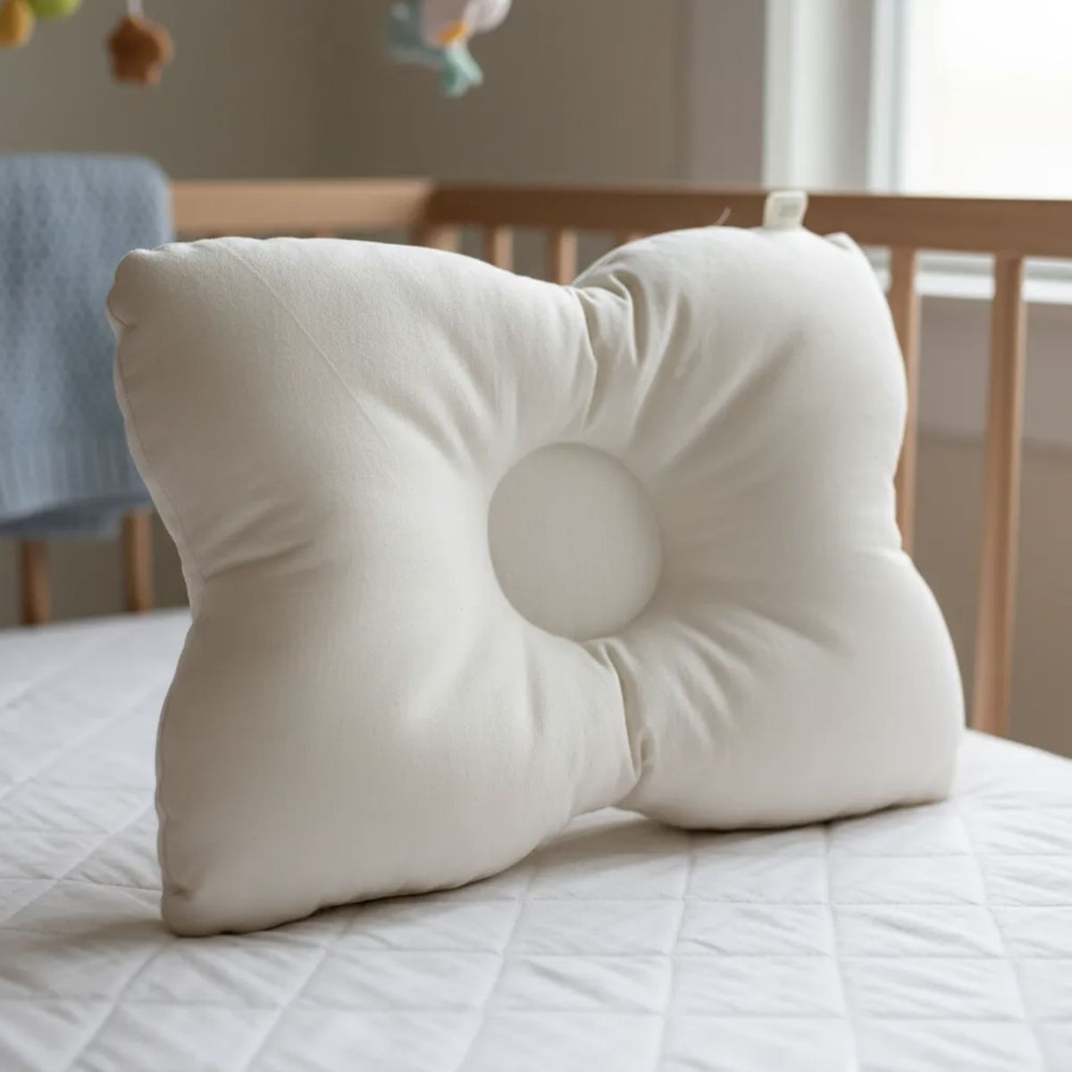 HAOKIDS - Almohada Anti-plagiocefalia bebé recién nacida 100% algodón relleno antialérgico