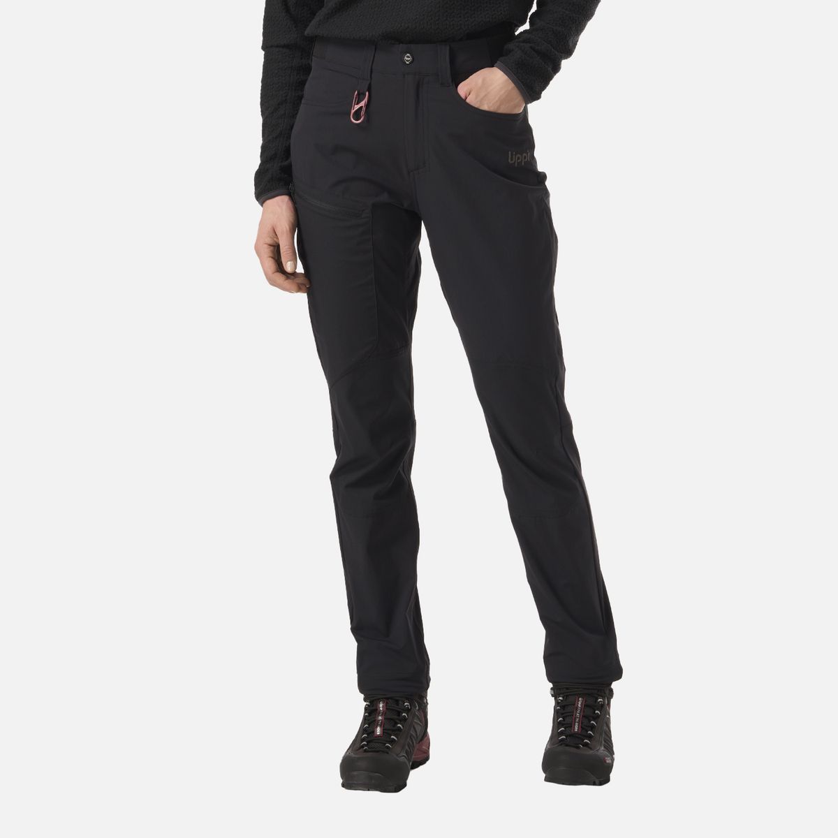 LIPPI - Pantalón Mujer Lennox Q-Dry Slim Fit Pants Negro Lippi