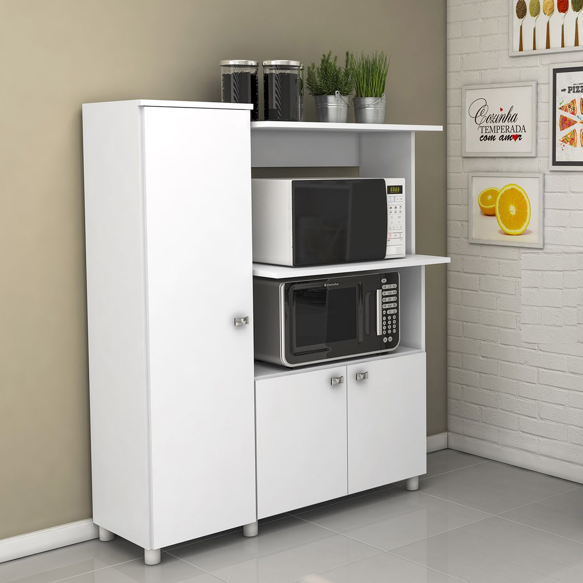 TECNOMOBILI - ORGANIZADOR COCINA 119X96,5X41,5 BLANCO ESPESOR 15 MM BL3310