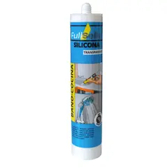 FULLSELLO - Silicona Acética Transparente 290ml Para Baño y Cocina