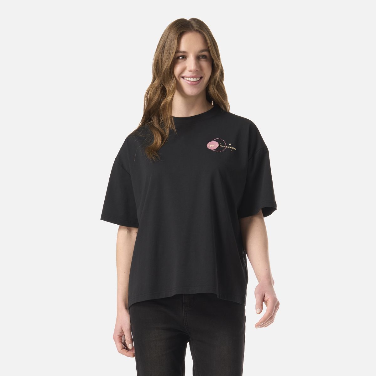 LIPPI - Polera Mujer Sun Sorona T-Shirt Negro Lippi