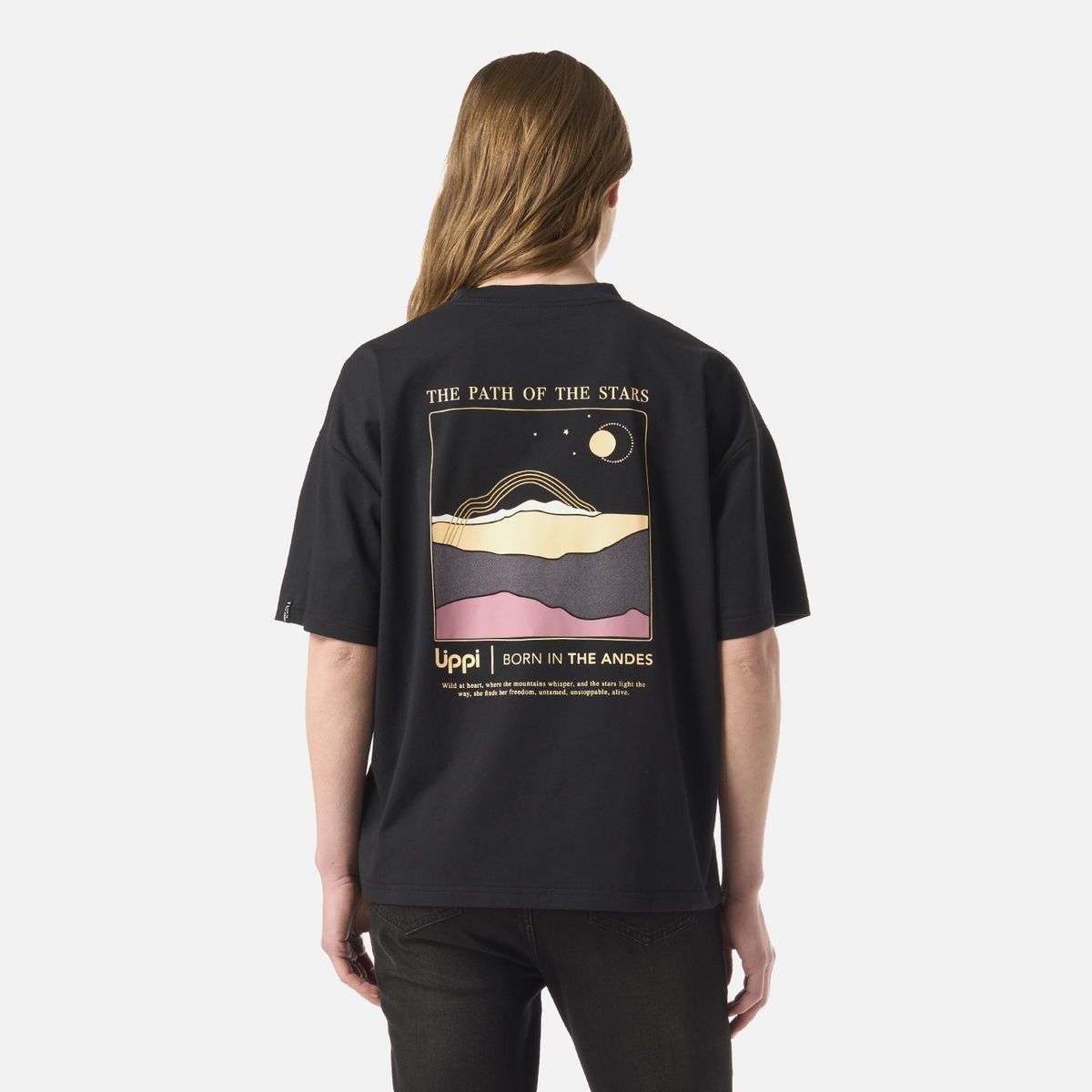 LIPPI - Polera Mujer Sun Sorona T-Shirt Negro Lippi