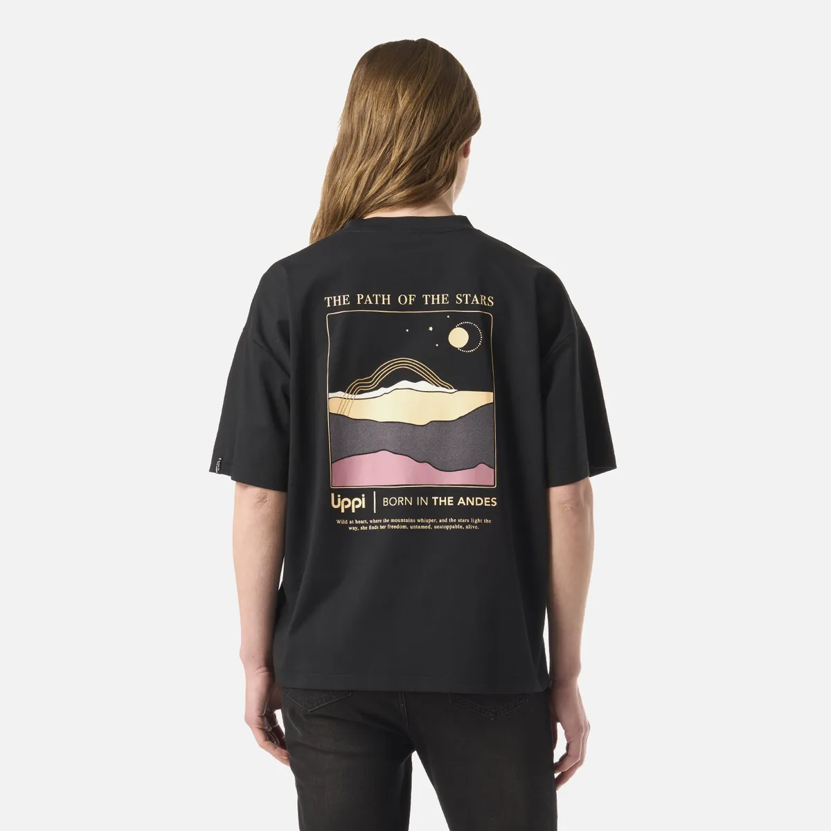 LIPPI - Polera Mujer Sun Sorona T-Shirt Negro Lippi