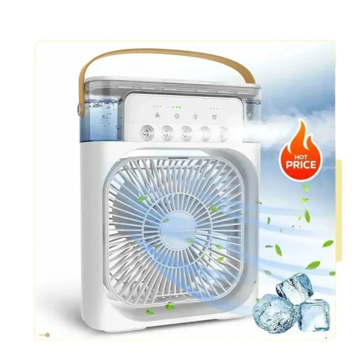 GENERICO - ventilador humidificador multicolor humectador de ambiente con luz led usb portatil