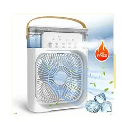 GENERICO - Ventilador humidificador multicolor humectador de ambiente con luz led usb portatil