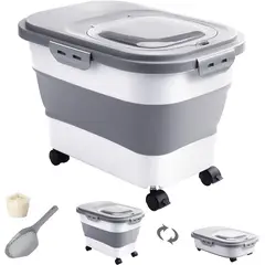 EVERSO - Juego De Recipientes Herméticos Para Alimentos Con Ruedas Gris