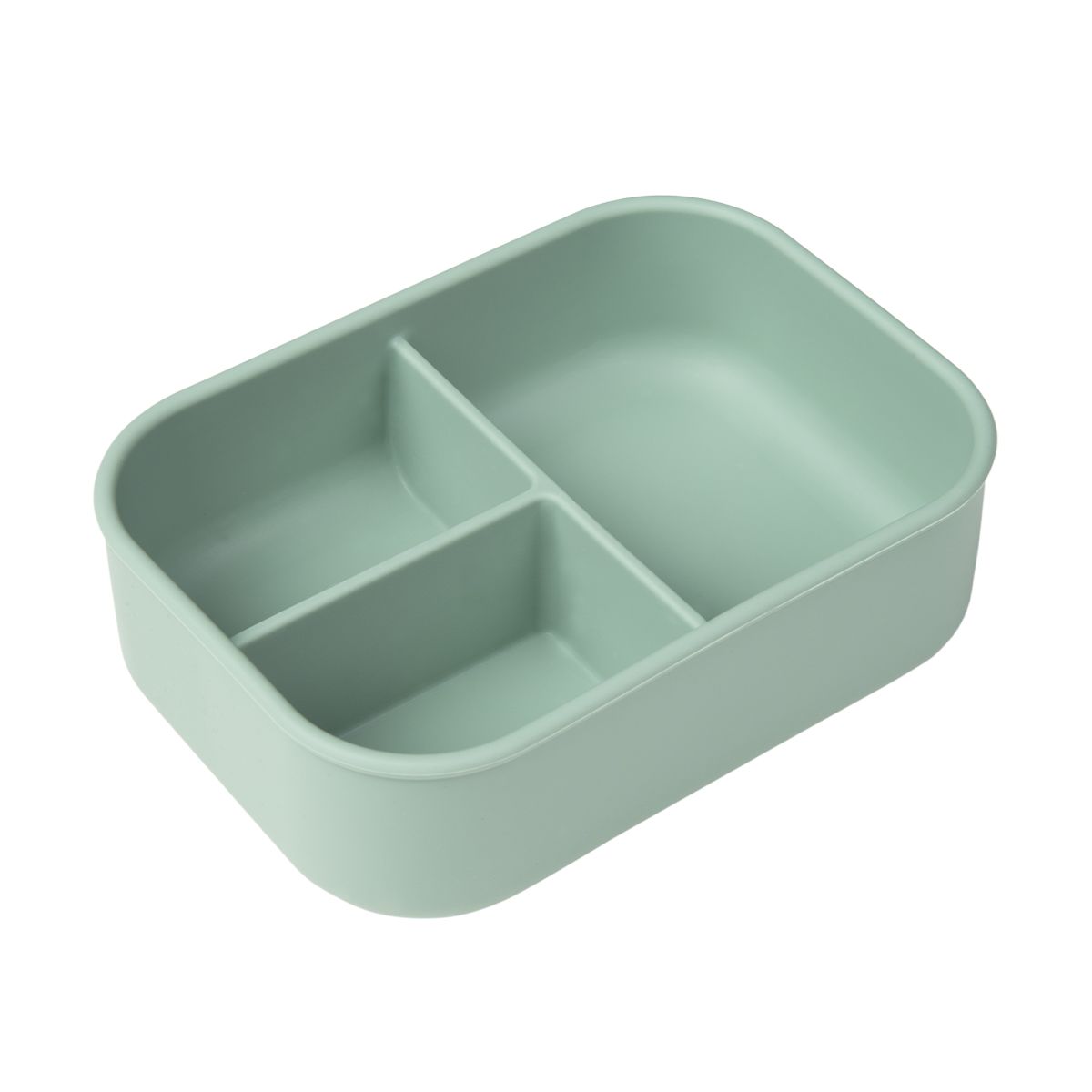 CARESTINO - Contenedor Lonchera con División de Silicona Verde Seco