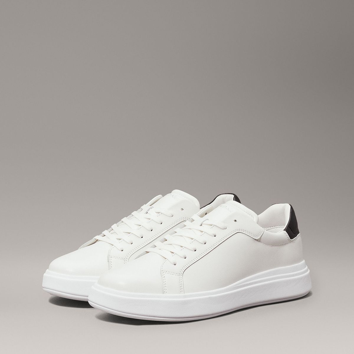 CALVIN KLEIN - Zapatillas de Cuero Low Top Lace Blanco Calvin Klein