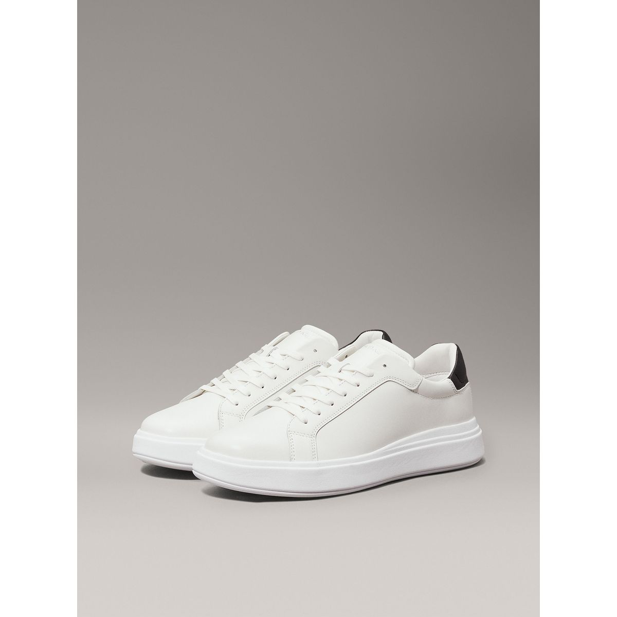 CALVIN KLEIN - Zapatillas de Cuero Low Top Lace Blanco Calvin Klein