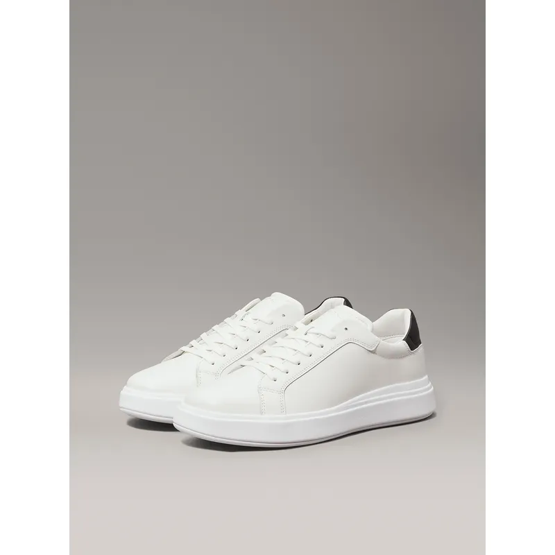 CALVIN KLEIN - Zapatillas de Cuero Low Top Lace Blanco Calvin Klein