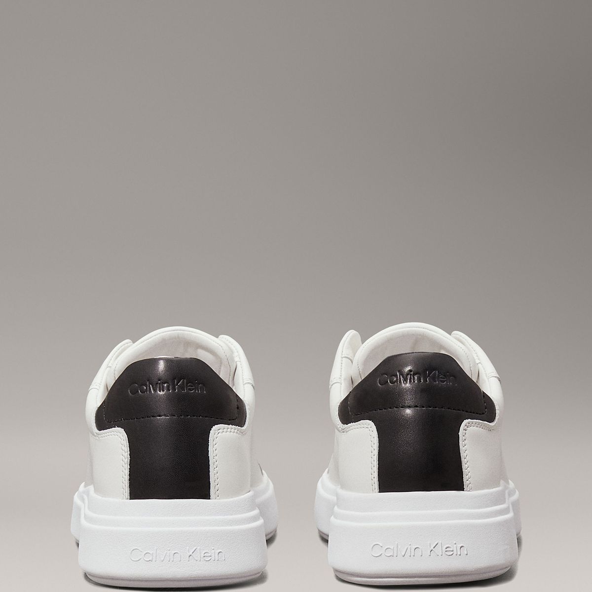 CALVIN KLEIN - Zapatillas de Cuero Low Top Lace Blanco Calvin Klein