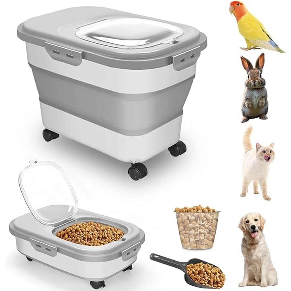 EVERSO - Recipientes Herméticos Para  Alimento Plegable 12kg