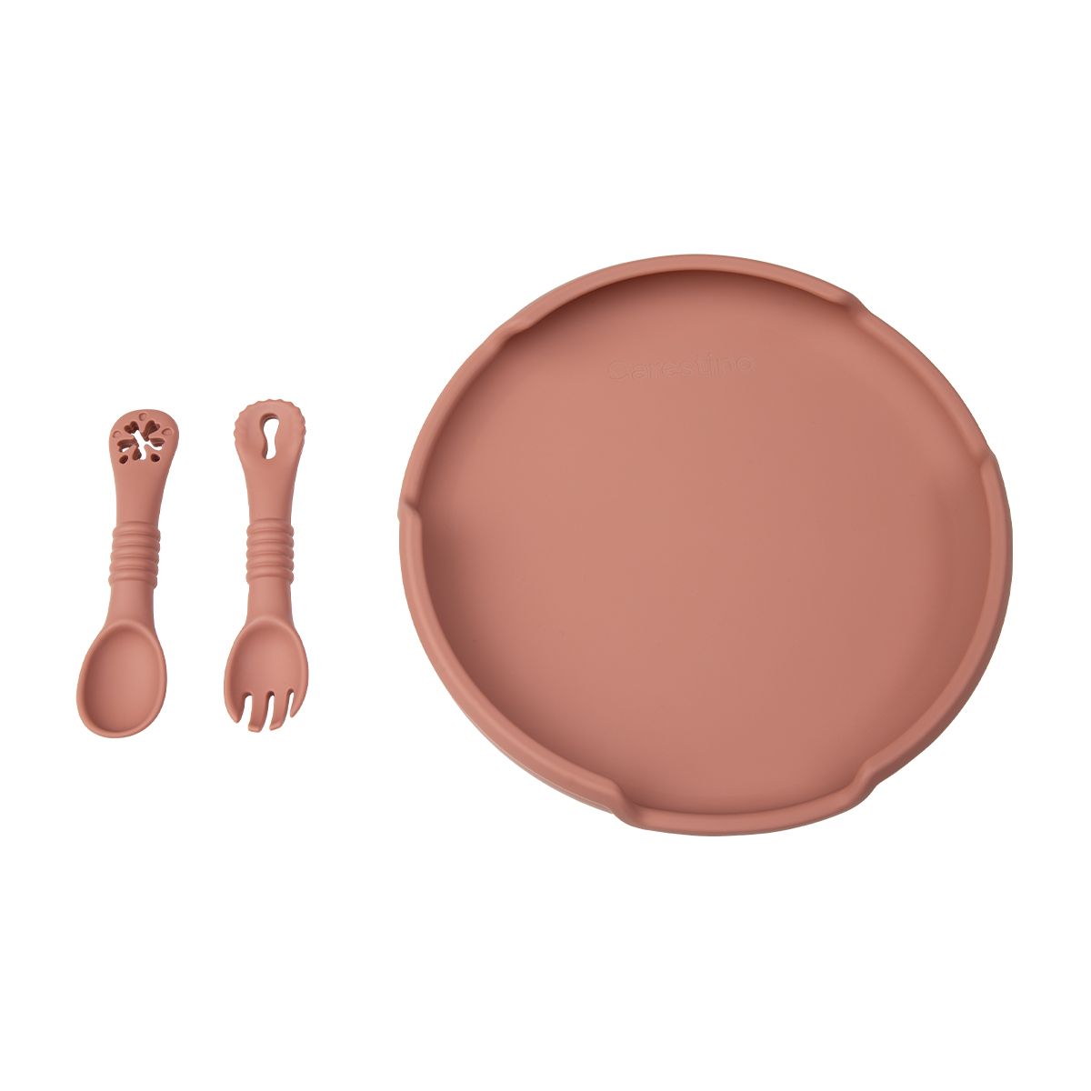 CARESTINO - Set de Alimentación de Silicona Foodie Rosa Viejo