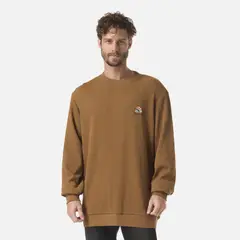 HAKA HONU - Polerón Hombre Eclipse Mostaza Oscuro