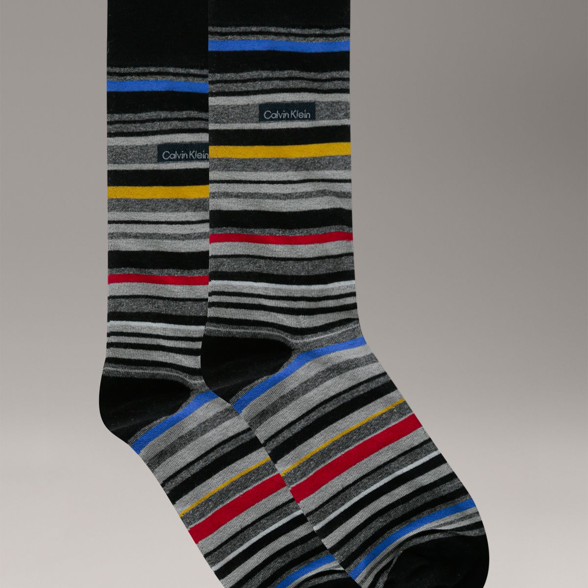 CALVIN KLEIN - Calcetines Barcode Multi Stripe Negro Calvin Klein