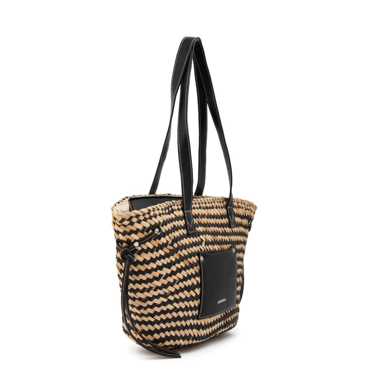 AMPHORA - Bolso barbados negro