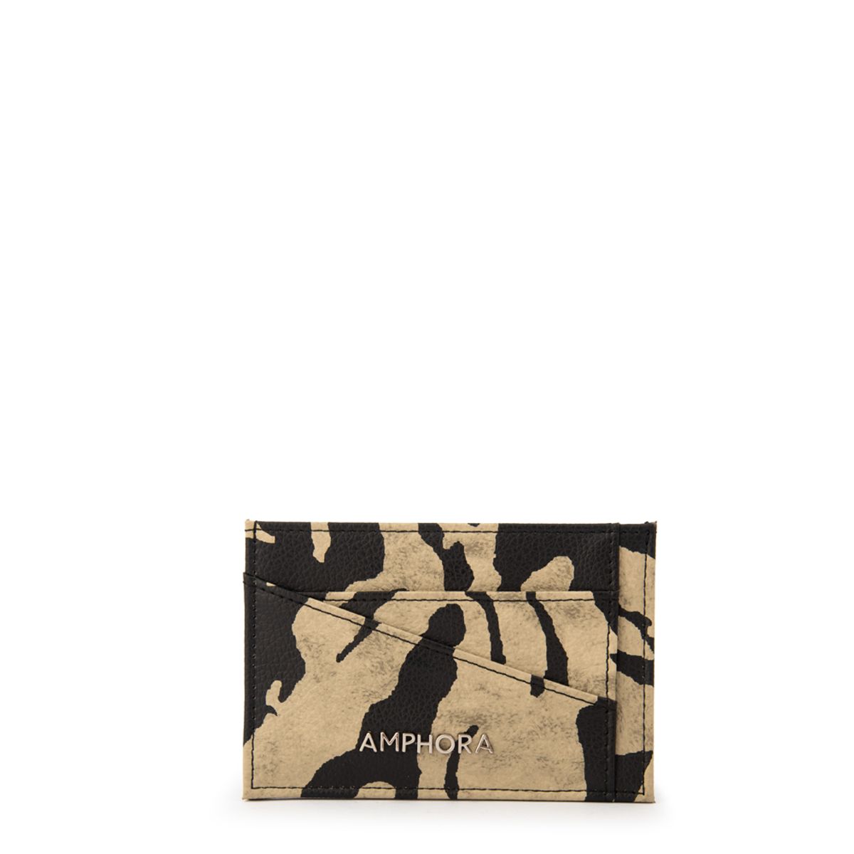AMPHORA - Tarjetero katrio pequeña negro