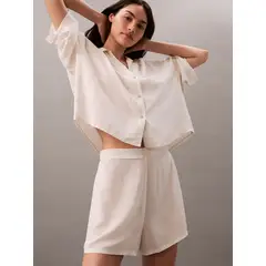 CALVIN KLEIN - Short de Pijama de Viscosa Beige
