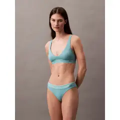 CALVIN KLEIN - Parte Superior de Bikini Meta Legacy Verde